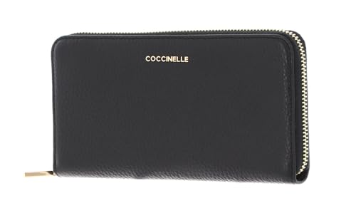 Coccinelle Metallic Soft Zip Around Wallet Noir von Coccinelle