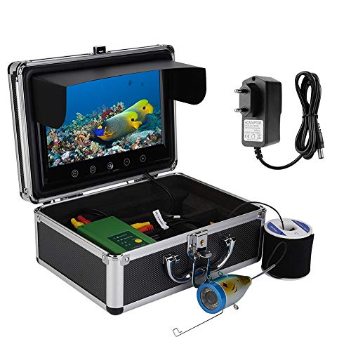 9 Zoll Fischfinder, 30 m HD 1000TVL Fish Finder Unterwasserkamera mit 30pcs Infrarot und weiße LED für EIS/Sea/Fluss Angeln IP68 wasserdicht(3) von Cocoarm