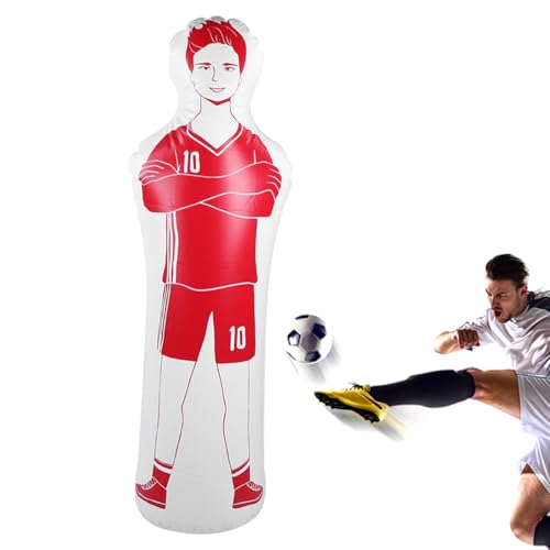 Cocoarm Fußballpolstertasche Aufblasbare Dummy -Tumbler, PVC 40x160 cm für das Training (Rot) von Cocoarm