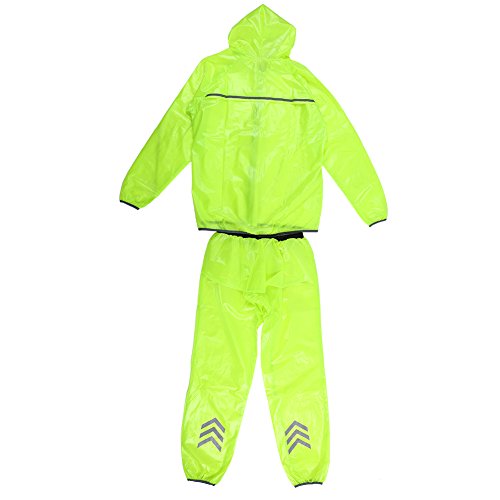 Regenbekleidung Reflektierender Unisex Regenanzug Regenmantel Regenschutzmantel mit Hose atmungsaktiv Wasserabweisend Winddicht Regenjacke und Hosenanzug fahrrad herren überjacke für Herren/Damen(S) von Cocoarm