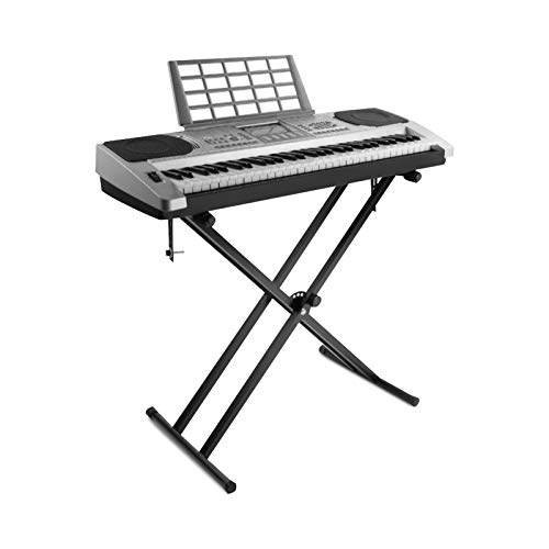 X-Style Tragbarer Keyboardständer Höhenverstellbar Doppelstrebiger elektronischer Orgelständer E-Piano Stativ klappbar Keyboard Ständer Tastaturständer Klavierständer Klavier Halterung von Cocoarm