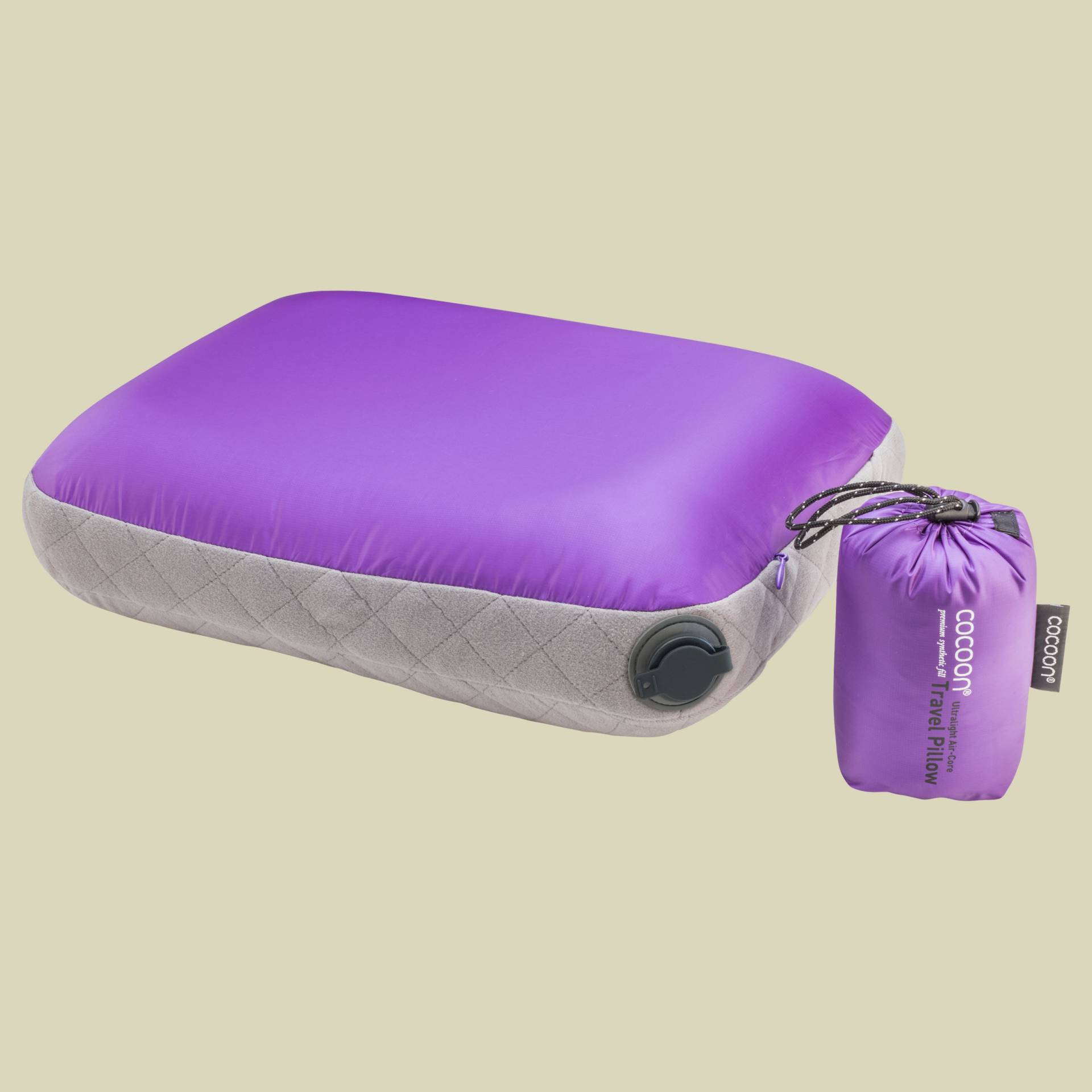 Air-Core Pillow Ultralight Größe 40 cm x 55 cm Farbe purple/grey von Cocoon