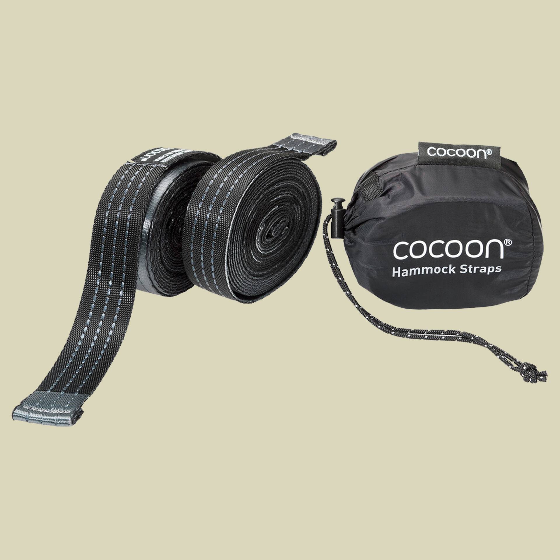 Cocoon Hammock Tree Straps Aufhängegurte für Hängematte  Farbe: black/grey von Cocoon