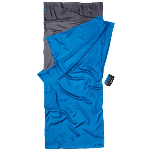 Cocoon Hüttenschlafsack Seide (Blau One Size) Schlafsäcke von Cocoon
