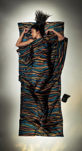Cocoon Hüttenschlafsack aus Seide, Afr Rainbow, 86"x35" von Cocoon