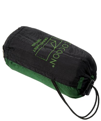 Cocoon Hüttenschlafsack aus Seide, olivgrün, 86"x35" von Cocoon