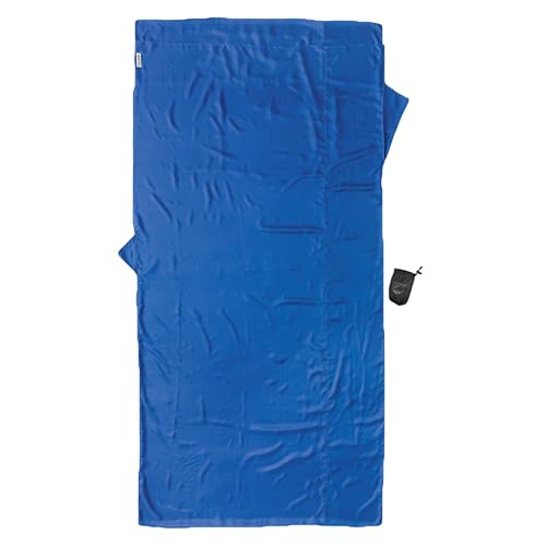 Cocoon Hüttenschlafsack aus Seide, Dunkelblau, 94"x46" von Cocoon