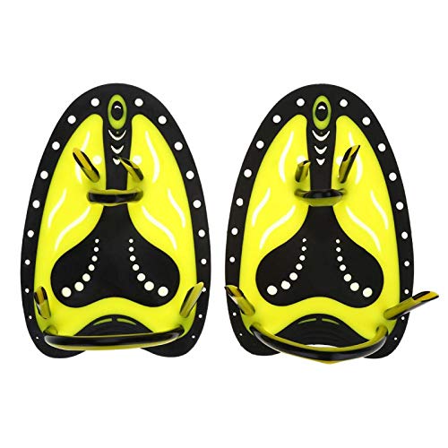 Cocosity Paddelflossen, Trainingsflossenausrüstung Tauchen Handflossen, Tauchen Paddale Flossen Whale Paddles Webbed für Männer Erwachsene Kinder(Yellow, M) von Cocosity