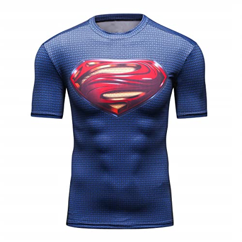 Cody Lundin Bedrucktes T-Shirt, Herren, Heldendesign, Fitnessshirt, mehrfarbig, Blue Super von Cody Lundin