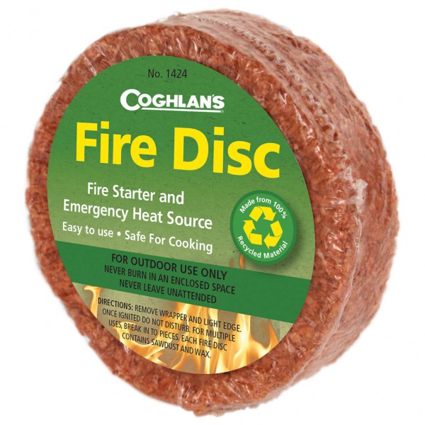 Coghlans - Fire Disc Feueranzünder - Zunder Gr 100 g rot von Coghlans