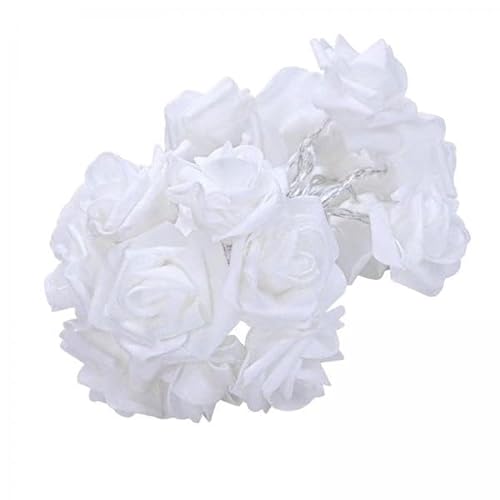 Colcolo 2X LED Rosen Blumenlicht, Blumen, Valentinstag Dekoration für Den Valentinstag, Weiß von Colcolo