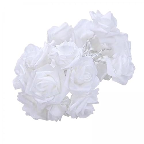 Colcolo 4X LED Rosen Blumenlicht, Blumen, Valentinstag Dekoration für Den Valentinstag, Weiß von Colcolo