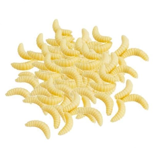 Colcolo 5X 100 Stücke Weiche PVC Wurm Maggot Grubfischen von Colcolo