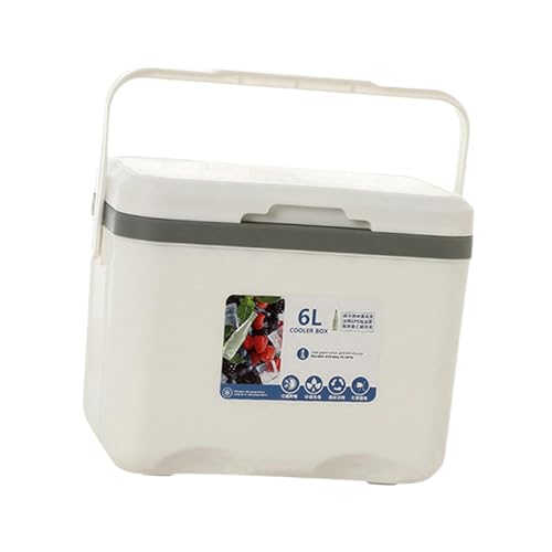 Colcolo Kühlbox, Isolierbox, persönliche Kühllagerung, tragbare 6-Liter-, kleine Harte für Strand, Boot, Grill, Camping, Essen, Weiß von Colcolo