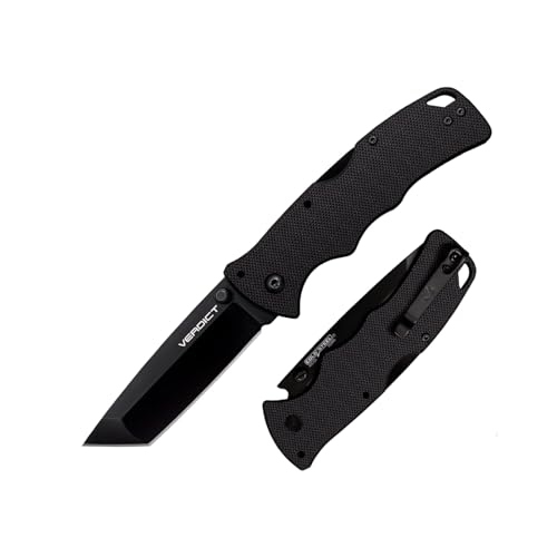 Cold Steel Knives Verdict Lockback FL-C3T10A Black AUS-10 Tanto G10 Pocket Knife von Cold Steel