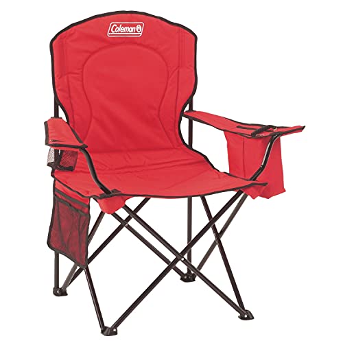 Coleman 2000032009 Stuhl, Polyester mit Stahlrahmen, Rot/Ausflug, einfarbig (Getaway Solids), 37" x 24" x 40.5" von Coleman