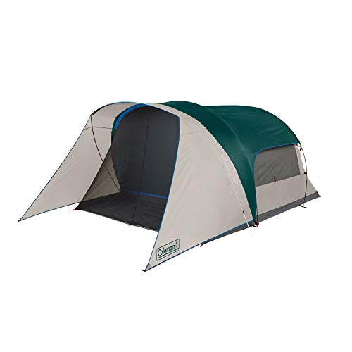 Coleman Unisex-Erwachsene Cabin Campingzelt abgeschirmte Veranda Zelt, Dunkelgrün (Evergreen), 6 Person von Coleman