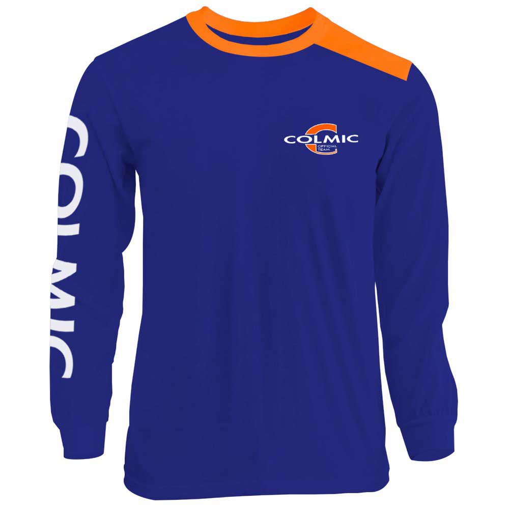 Colmic Logo Long Sleeve T-shirt Blau 4XL Mann von Colmic