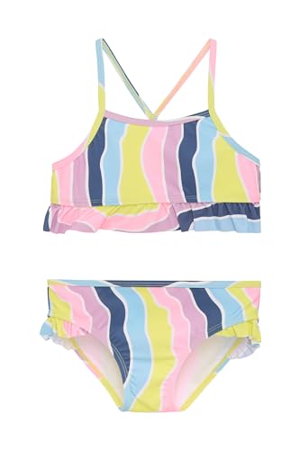 Color Kids Girls Bikini with Frills AOP Bunt - Schnelltrocknender elastischer Mädchen Bikini, Größe 122 - Farbe Lavender von Color Kids