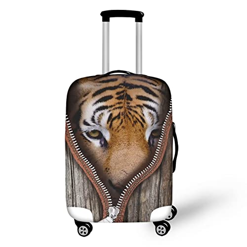Coloranimal Reisegepäck-Schutzhüllen, flexibel, elastisch, mit Reißverschluss, 3D-Tiger, XL (30"-32" cover), Gepäck-Set von Coloranimal