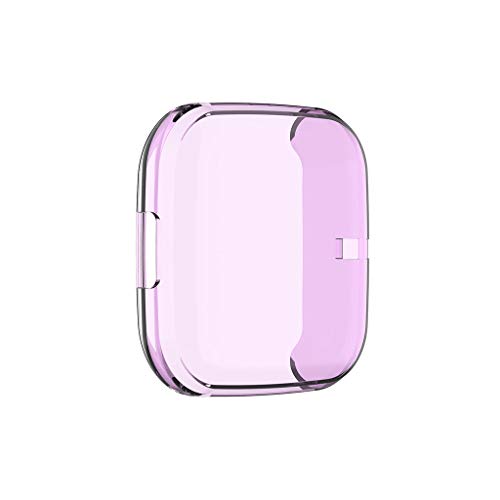Colorful Für Fitbit Versa 2 Hülle, Ultra dünn Tasche Schutzhülle 360° Full Coverage Schlanker TPU Displayschutz Allround Cover Case für Fitbit Versa Lite (Purple) von Colorful Elektronik