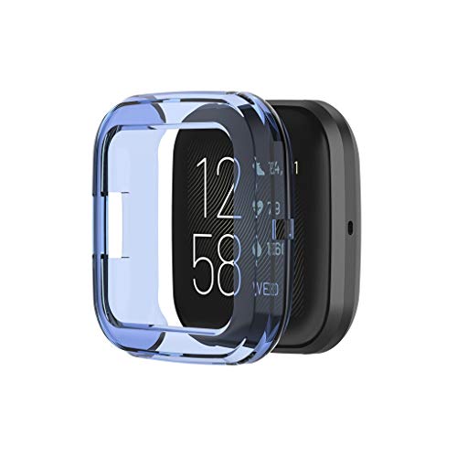 Für Fitbit Versa 2 Silikonhülle, Colorful Ultra dünn Tasche Schutzhülle Weiche TPU Hülle Bumper Case Cover für Fitbit Versa 2, [Ultradünne] [Kratzfest] [Shock Absorption] (Blau) von Colorful Elektronik