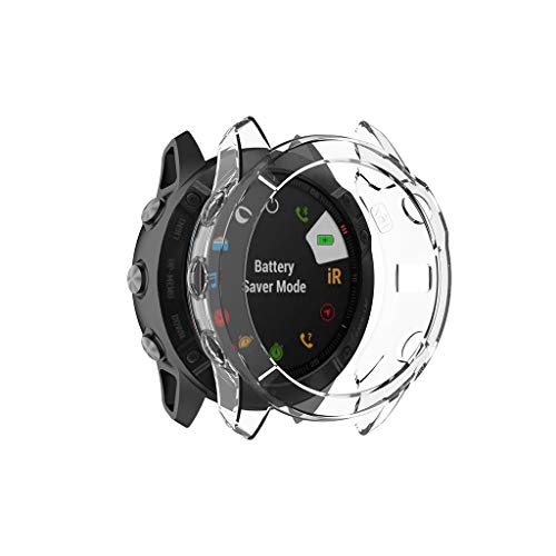 Für Garmin Fenix 6X Schutzhülle, Colorful Soft TPU Schutzhülle Kristall klar Case Stoßfestes Displayschutz Hülle für Garmin Fenix 6X (Klar) von Colorful Elektronik