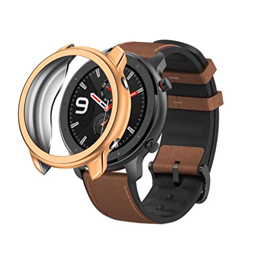 Für Huami Amazfit GTR 47mm Watch Schutzhülle,Colorful Soft Silikon Ultra dünn TPU Hülle Case Schutz für Huami Amazfit GTR 47mm Watch (Rosegold) von Colorful Elektronik