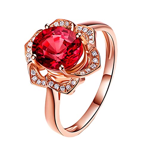Colorful Vampir Damenmode Rot Rose Zirkon Ring Valentinstag Ring Geschenk Vorschlag Ringe für Eternal Hochzeit Damen Herren (Red, 8) von Colorful Home Tool