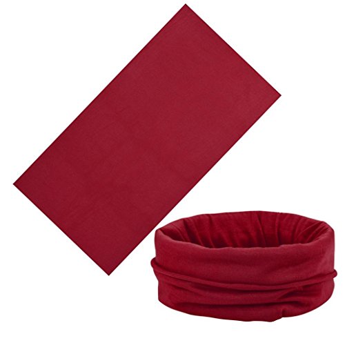 Colorful(TM Erwachsene Multifunktionstuch Schlauchschal Schlauchtuch Neckwarmer Halstuch Multifunktionstuch Kopftuch,vielseitig (Rot) von Colorful