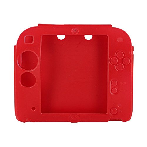 Colorful Für Nintendo 2DS Schutzhülle Case Anti-Rutsch Silikon Hülle Cover für Nintendo 2DS (Rot) von Colorful