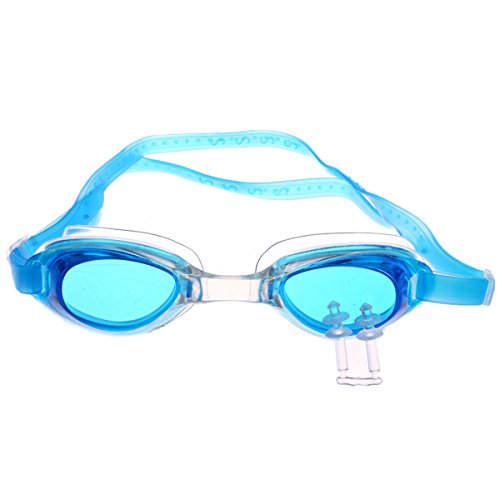 Schwimmbrille ,Colorful(TM) Schwimmbrille - UV-Schutz - Anti-Fog ,Ohrstöpsel kostenlos , für Jungen und Mädchen (Himmelblau) von Colorful