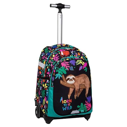 Colorino F107653, Schulrucksack mit Rollen CP JACK WILDKID, Multicolor von Colorino