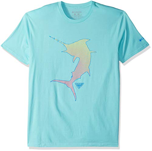 Columbia Apparel PFG Graphic T-Shirt für Herren, Gulf Stream/Cuesta, Größe S von Columbia