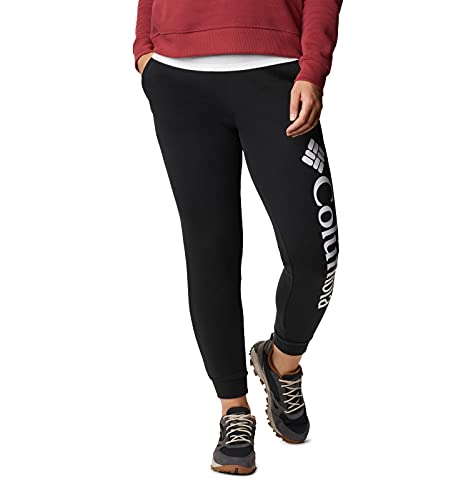Columbia Damen-Jogginghose mit Logo, Fleece, Schwarz, Größe XL von Columbia