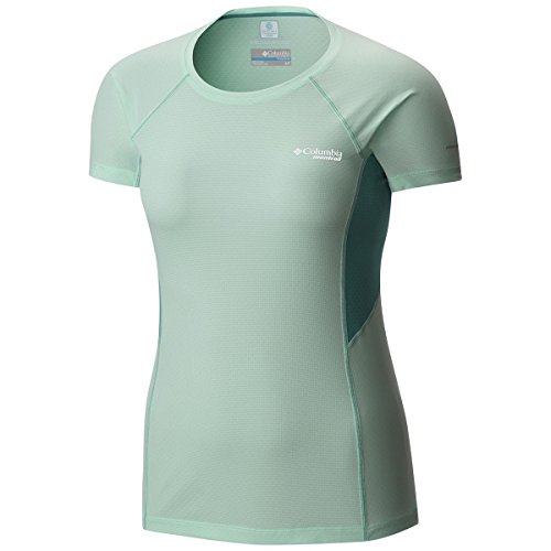 Columbia Damen Titan Ultra Short Sleeve Laufshirt, Sea Ice, L von Columbia