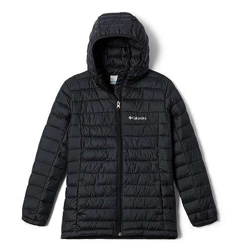 Columbia Girl's Silver Falls Hooded Puffer Jacket, BLACK, L von Columbia
