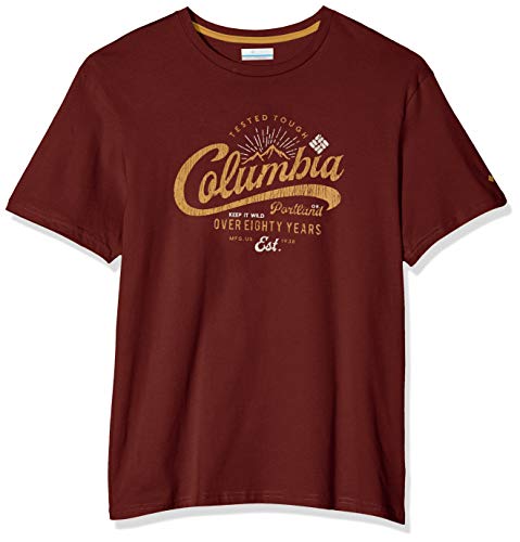 Columbia Herren T-Shirt Leathan Trail Tee, Tapestry/Graphic 1, XS, 1841933 von Columbia