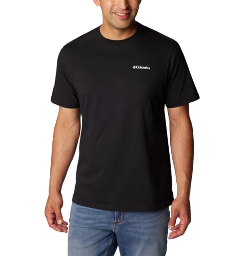 Columbia Herren North Cascades Short Sleeve Tee Kurzarm Shirt, Black, CSC Box Logo, von Columbia