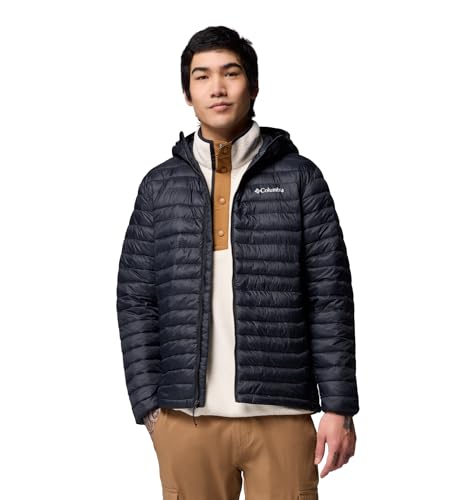 Columbia Herren Powder Pass Kapuzenjacke Hooded Puffer Jacket Schwarz XXL von Columbia