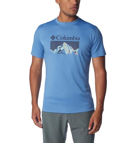 Columbia Herren Zero Rules Short Sleeve Graphic Shirt Technisches Kurzarm-T-Shirt, Skyler, Fractal Peaks, von Columbia