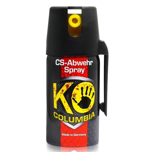 Columbia KO CS hochdosiertes Abwehrspray - Sicheres Gefühl unterwegs - Made in Germany - 80g Reizstoff CS wirkungsvolles effektives Verteidigungsspray - bis zu 1-1,5 m Reichweite von Columbia