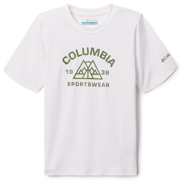Columbia - Kid's Mount Echo Graphic Shirt S/S - Funktionsshirt Gr M weiß von Columbia