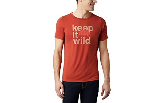 Columbia Herren Terra Vale Ii Kurz rmeliges T Shirt, Carnelian Red Keep It Wild, 21 EU von Columbia