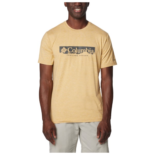 Columbia - Kwick Hike Graphic S/S Tee - T-Shirt Gr S beige von Columbia