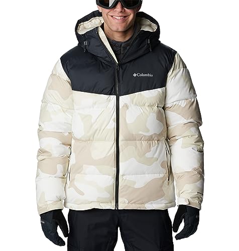 Columbia Men's Iceline Ridge Ski Jacket, Dark Stone Mod Camo Print, Black, L von Columbia