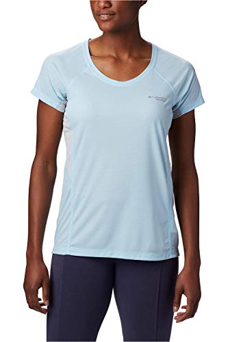 Columbia Sportswear Damen Titan Ultra II Short Sleeve T-Shirt, Blue Oasis, Cir, M von Columbia