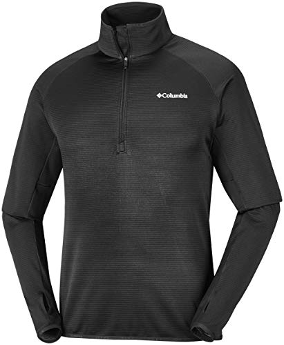 Columbia Sportswear Herren Mount Powder Half Zip Fleece Jacke, Black, S von Columbia