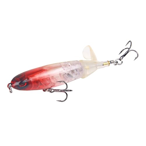1pc 10cm/14cm Whopper Popper Kunstköder Hard Plopper Soft Rotating Tail Topwater Crankbaits Angelköder Tackle Wobbler (Color : C6, Size : 140mm 35g) von Comcapy