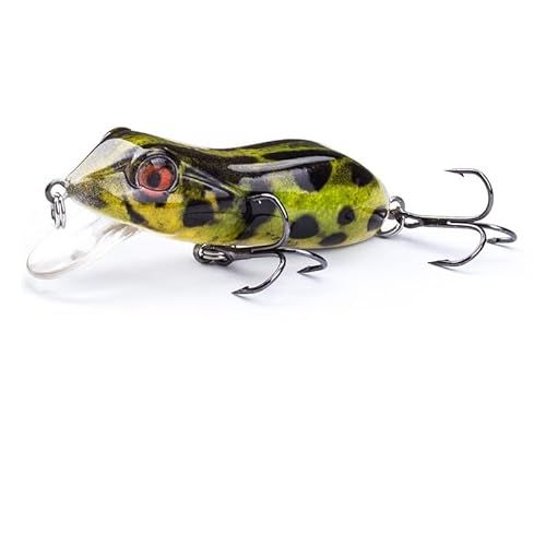 1pc 63mm Bionic Frog Angelköder Realistische Topwater Hard Fish Wobbler Künstliche Angelkurbel Köder Köder Pesca (Color : 3) von Comcapy